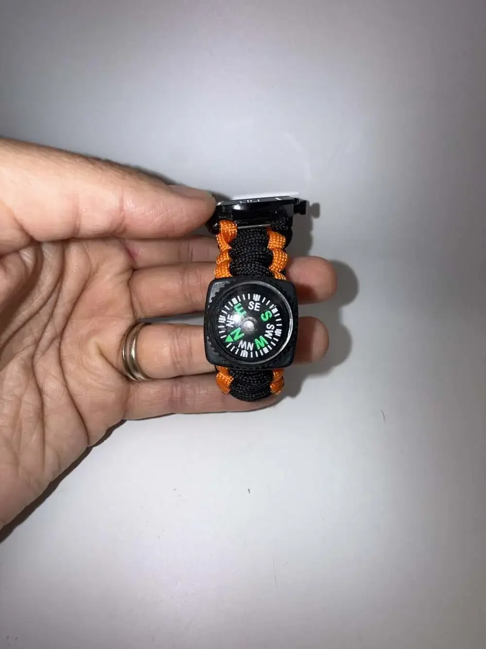 Seven Core Paracord Tactical Survival Watch with Compass and Whistle